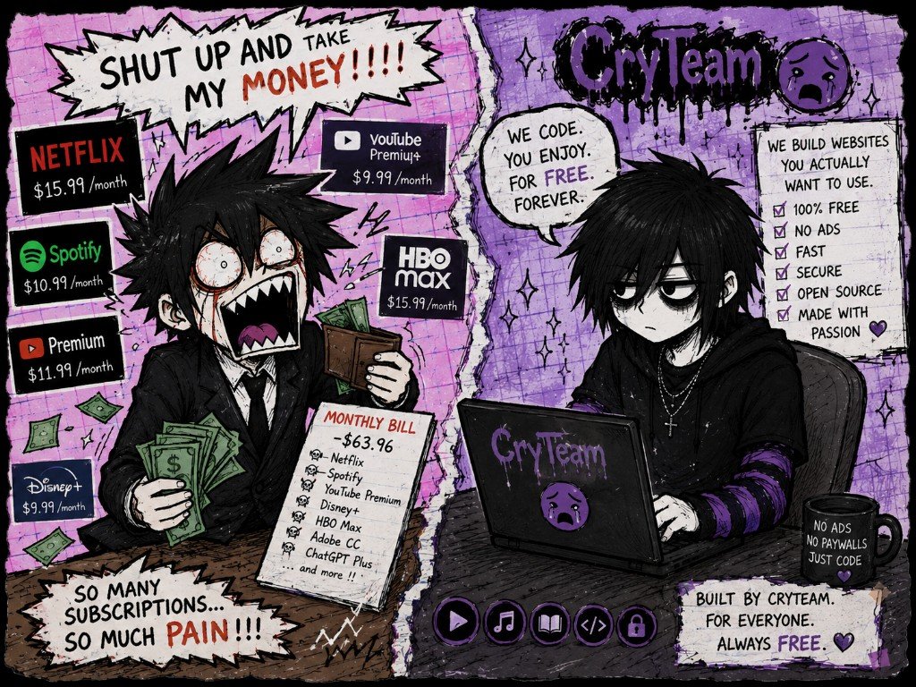 CryTeam — always free
